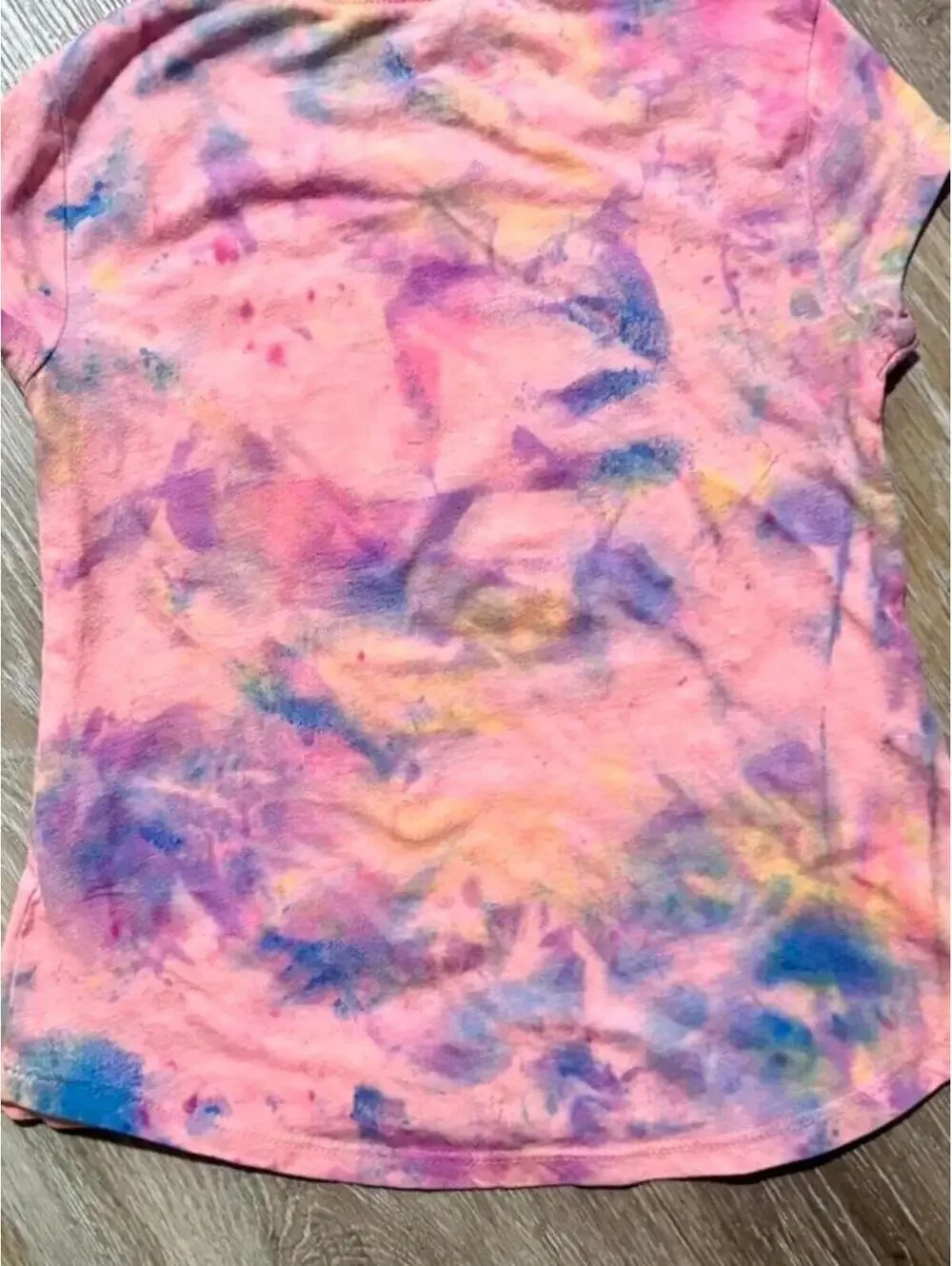 Justice Girls Hand Tie-Dyed Upscycled Graphic Tee Size 6